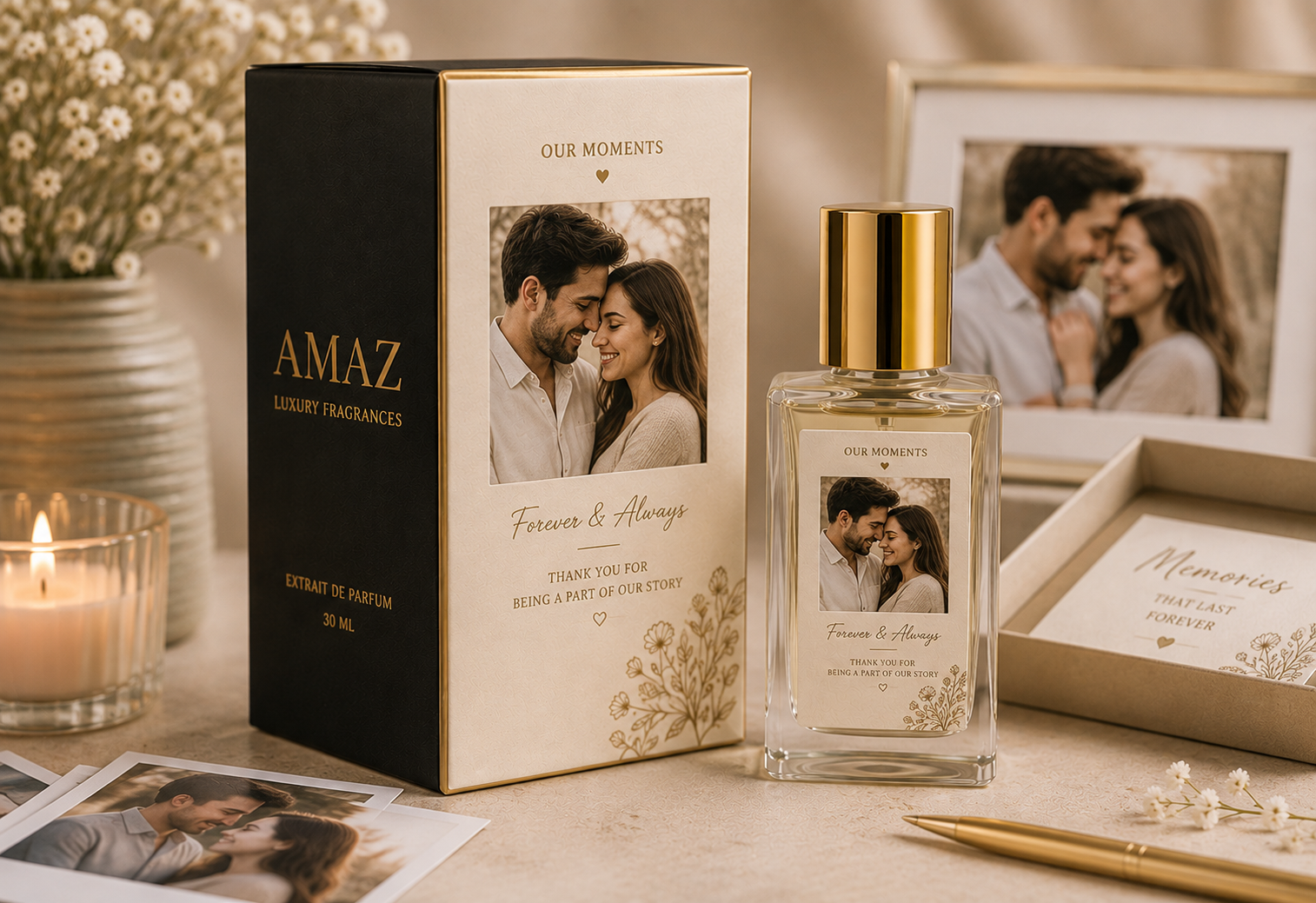 Photo personalised packaging
