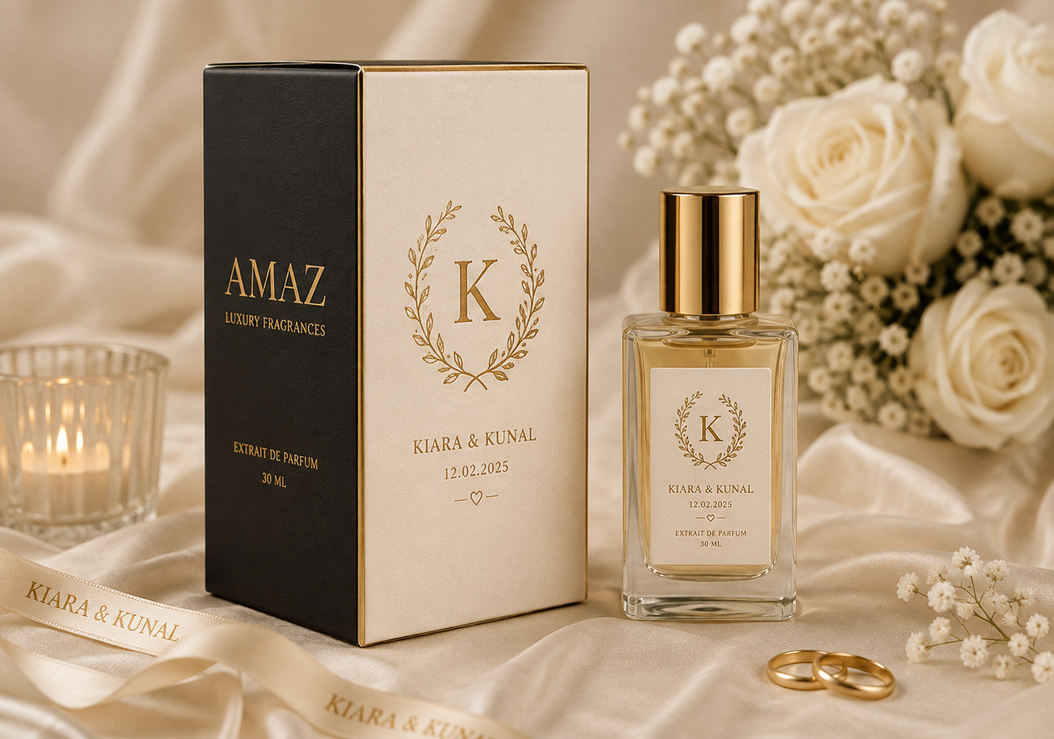 Wedding monogram packaging